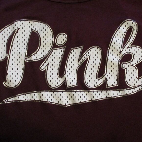 PINK Victoria Secret Woman Large Purple White Travel Vacation Tank Top Shirt - Picture 2 of 4